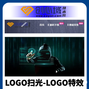 纯CSS-logo扫光特效-网站logo扫光美化CSS！