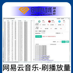 网Y云音乐歌曲刷播放量软件-自动刷播放量工具！